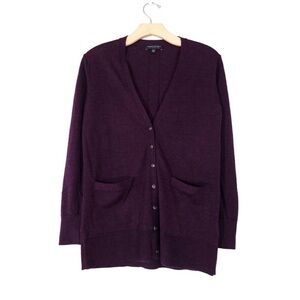 Banana Republic Size Small Purple 100% Merino Wool Cardigan